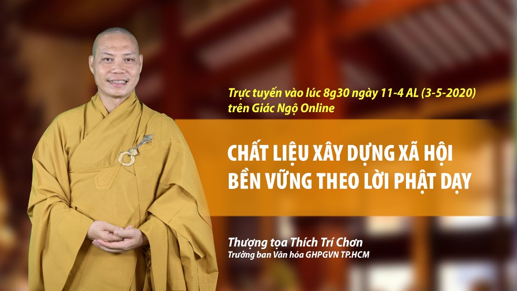 Chương trình thuyết giảng Phật đản online ngày 11-4 ÂL