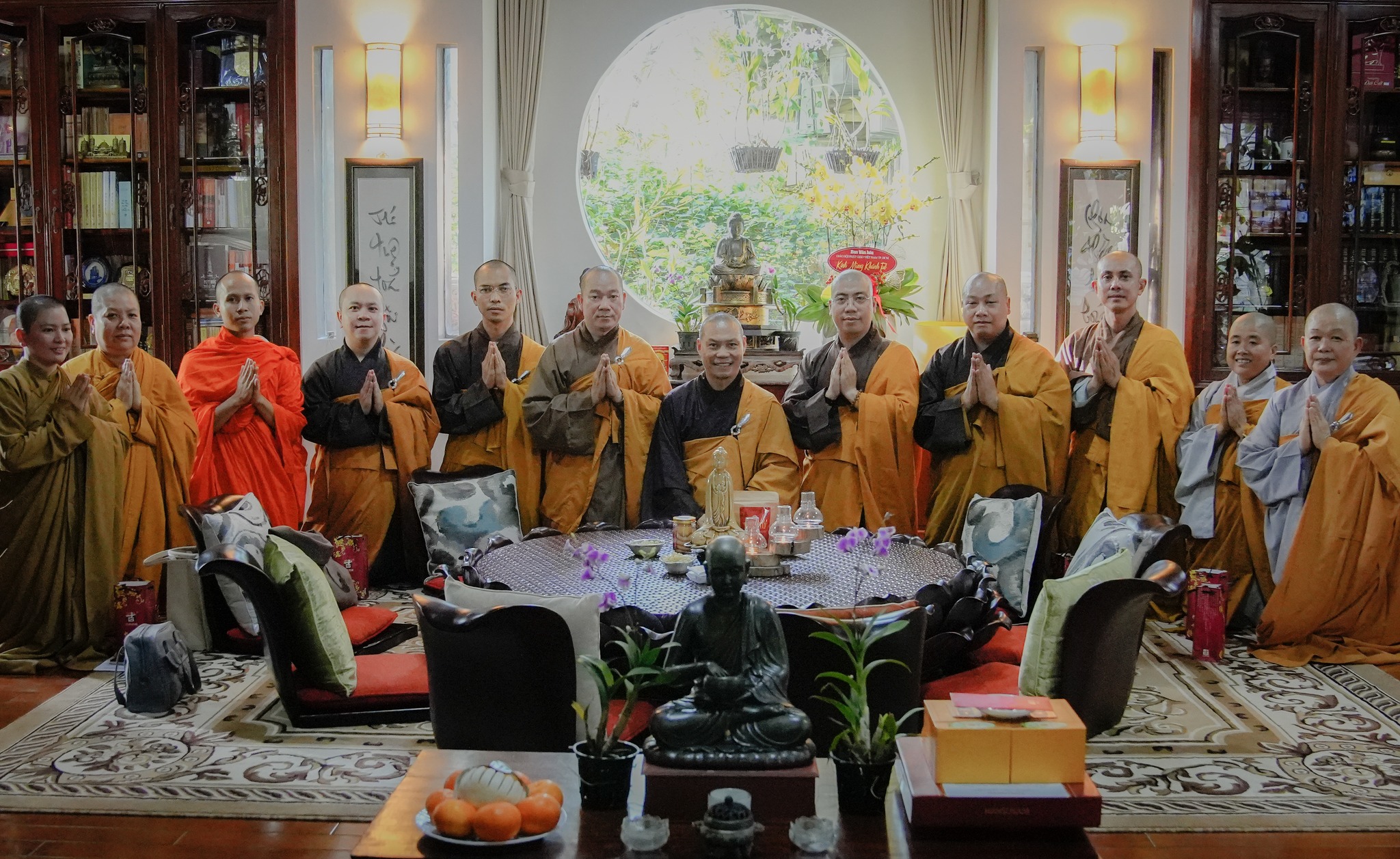 Thường trực Ban Văn hóa Phật giáo thành phố đến Tu viện Khánh An khánh tuế Thượng tọa Thích Trí Chơn – Trưởng Ban Văn hóa 
